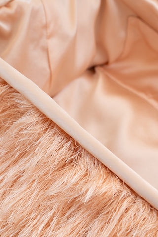 Celestial Rose Silk Faux Fur Bag