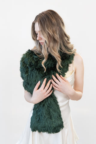 Afterlight Affair Silk Fur Shawl