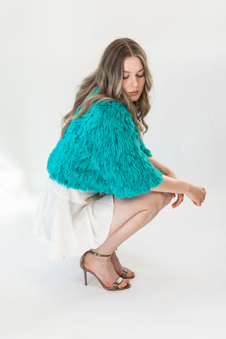 Almost in Rio Silk Fur Short Coat