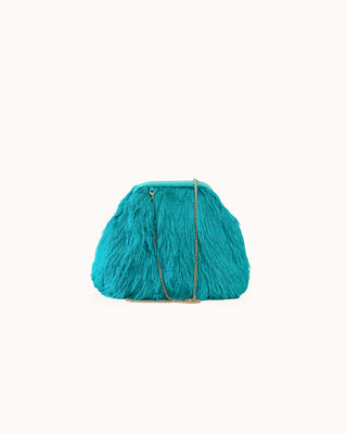 Paradise Bird Bag - Silk Faux Fur Crossbody